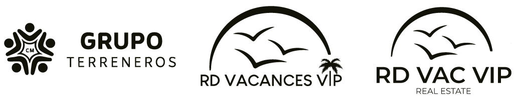 Logos de Grupo Terreneros, Horizonte Cosón, RD Vacances VIP y proyectos aliados